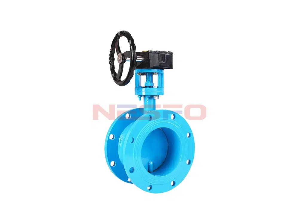 Valvola a farfalla ventilata con flangia a turbina in acciaio fuso D341W-1C