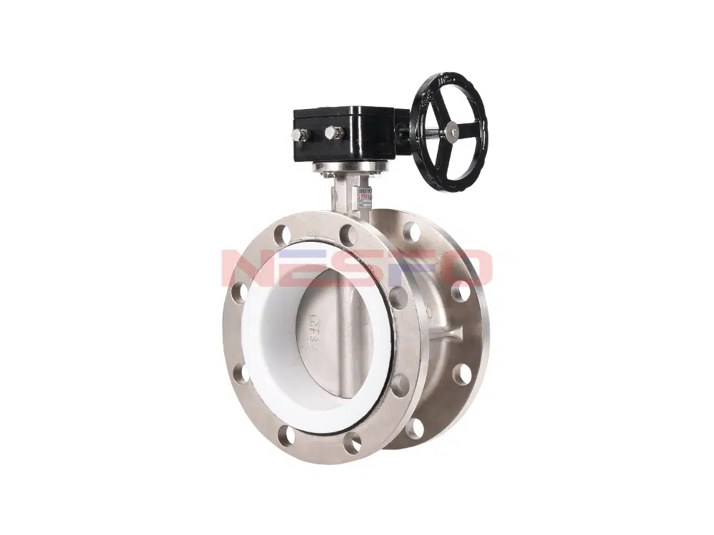Turbo-PTFE-Absperrklappe mit Flansch aus Edelstahl 304 D341F-16P