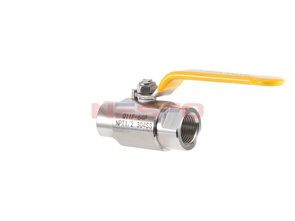 Edelstahl 304 Draht-Knopf-Gaskugelhahn Q11F-64P