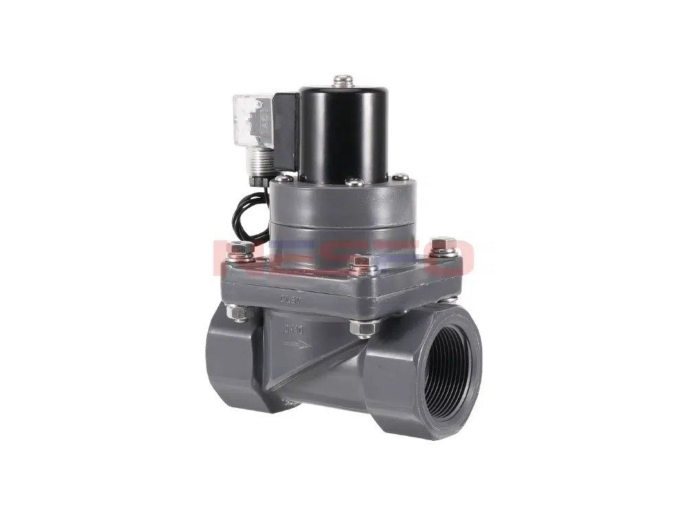 UPVC female thread anti-corrosion solenoid valve ZCF series
