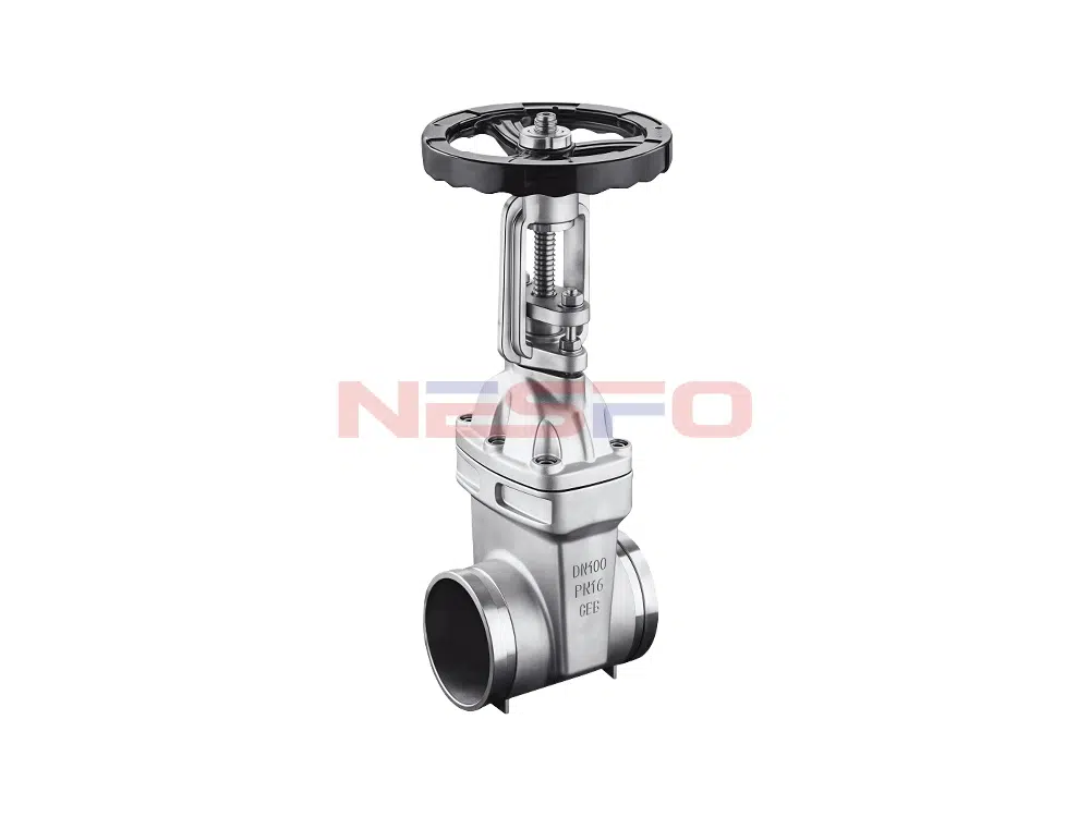 Valvola a saracinesca a stelo aperto scanalata in acciaio inox 304 Z81X-16P
